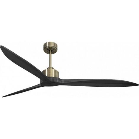 Modulo Latino Slim - Super destratificateur et ventilateur DC 166 cm laiton pales bois noir idéal 30 à 60 m²