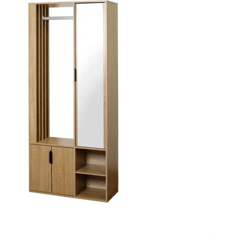 Meuble d'entrée avec miroir 80x30x180 cm