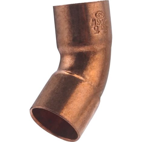 Conexión de cobre para soldar, codo de 45° Ø15 QUICK PLOMBERIE