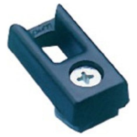 Fapim – Gâche pour crémone nylon renforcé 14x18mm – Finition noire – Installation simple pour profils à gorge européenne – Résistance accrue à l'usure