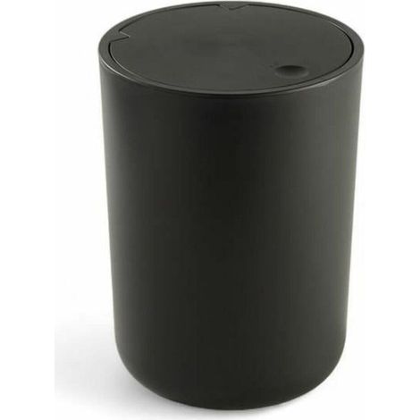 Today Moderne schwarze Mülltonne 8,5 L mit Druckdeckel