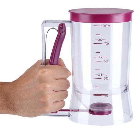 9000ml Distributeur Manuel De Pâte à Crêpes Séparateur De Pâte à Crêpes util De Cuisson Gaufre Tasse à Mesurer Avec Chambre Transparente doseur pour pâte Pour la Cuisine à Domicile (1/5)