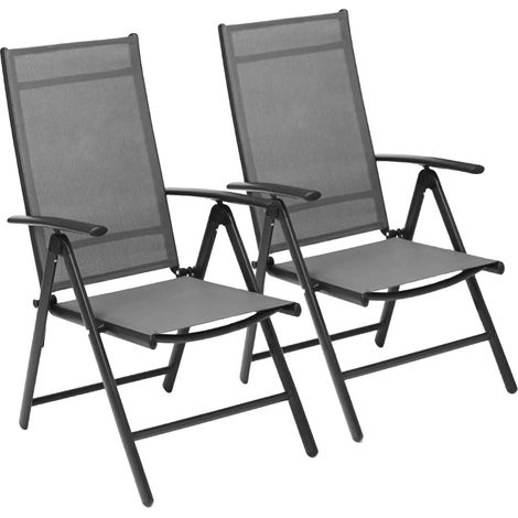 Chaise pliante, cadre en aluminium, dossier réglable en 7 positions, capacité de charge 120 kg, 53 x 63 x 107 cm, légère 3,7 kg (1/5)