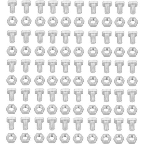 50 Aluminiummuttern, 50 Schrauben, Gewächshaus-Werkzeug-Zubehör-Set FLITI