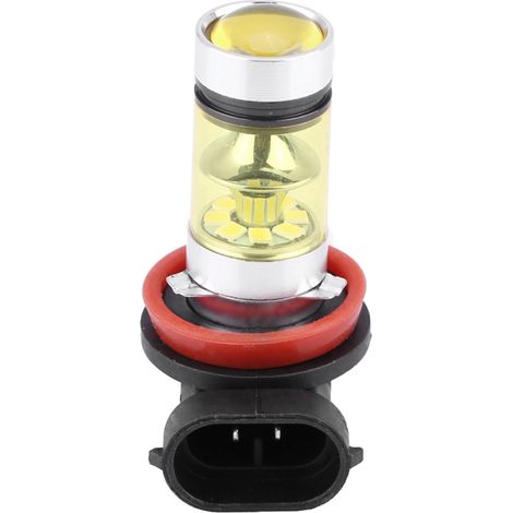 Lot de 2 ampoules LED de conversion ultra-lumineuses 100 W pour phares antibrouillard de voiture (lumière jaune)