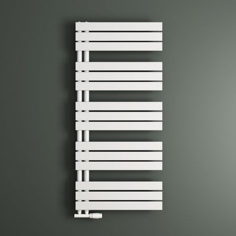 Mai & Mai Badheizkörper Handtuchheizkörper Badheizung Heizkörper bad Flach 159x40cm in Weiß Seitenanschluss Badheizung Handtuchwärmer 728W