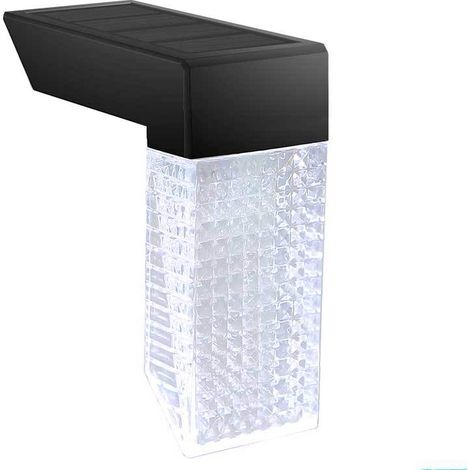 Lampe d'escalier à capteur solaire, lot de deux, applique murale extérieure étanche pour terrasse, éclairage décoratif de jardin.