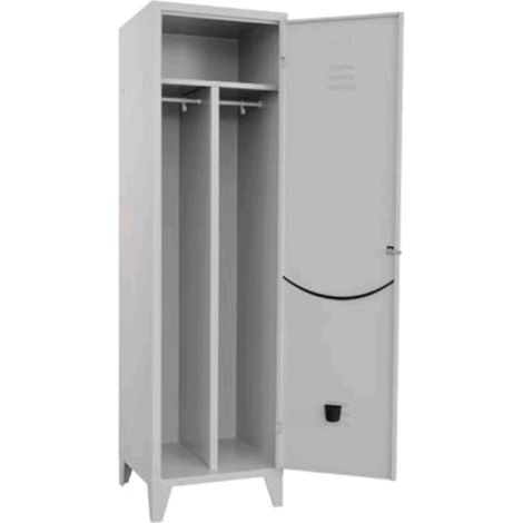 Armadio Sporco Pulito Montato Prometal Verniciato Grigio Posti 1 - H.Mm 1795- Mm 500X500 - 1 Pz