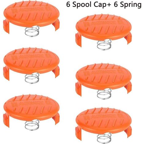 Compatible Replacing the AF-100 Lawn mower Spare Spool Cap Covers with spring for Trimmer Spool Tool ABS Material Strong and durable,6 pieces (1/5)