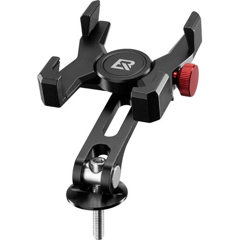 Support de téléphone en alliage d'aluminium pour vélos et motos, support GPS pour scooters électriques, support de cache-guidon réglable avec angle rotatif, livré avec des vis M5 x 45 mm. (1/4)