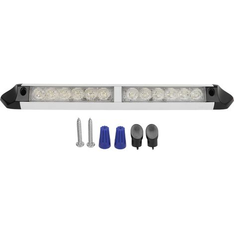 Ortviai Bande LED pour Store d'Awning RV – 42,6 cm, Étanche IP67, 800 lm, 12-24 V CC, Blanc