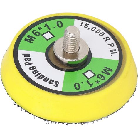 Klett-Stützteller für Druckluftschleifer und Poliermaschinen, PU-Stützteller zum Schleifen, Polieren und Glätten, 2 Zoll, M6x1-Gewinde, 15000 U/min (1/5)