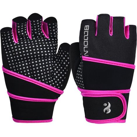 Gants de fitness Boton, antidérapants pour poignets, pour l'haltérophilie, pour hommes et femmes, gants de sport demi-doigts (1/5)