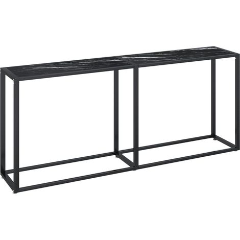Maison Exclusive - Table console Marbre noir 180x35x75,5 cm Verre trempé