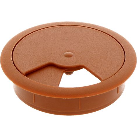 Kunststoff Kabeldurchlass Kabelöffnung rund ø60mm Kabelführung Kabeldose braun (1/3)