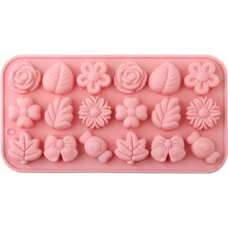 Moules en silicone en forme de citrouille, feuille d'érable, bonbon, fleur et herbe à faire soi-même pour gelée, mousse, gâteau, savon, pudding parfumé (1/5)