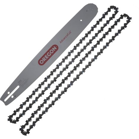 Jardiaffaires – Guide Oregon 45cm 188SFGK095 – Lot de 2 chaînes 21BPX072E – Pas 325, Jauge 1,5mm, 72 maillons – Pour bois dur et teck (1/3)