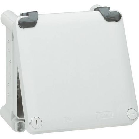 Jeu de 2 charnières pour boîtiers 130x130mm à 270x170mm et boîtes Plexo 130x130mm à 220x170mm LEGRAND 035800 (1/2)