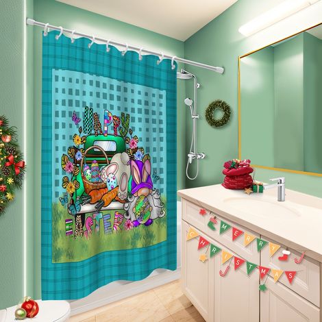 Rideau douche imperméable polyester 180x180 avec motif protection douche pour accueillir l’été dans sa maison (1/5)