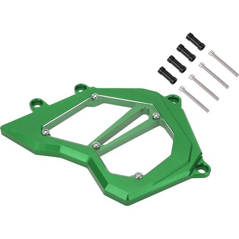 Cache-chaîne de pignon avant de moto, protection en alliage d'aluminium, remplacement pour ZX10R 2011-2017, vert (1/5)