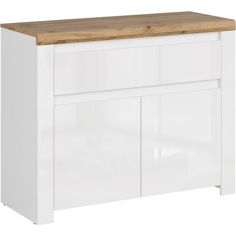 KONSIMO DAMINO Kommode zeitloses Design , Weißglanz (1/3)