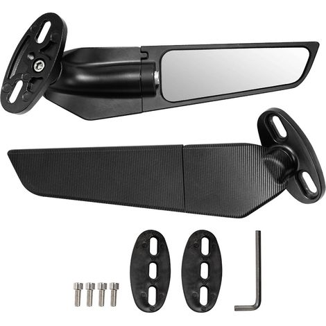 2 déflecteurs d'air arrière modifiés pour moto, réglables et pivotants, compatibles avec Ninja 250, 300 et 400 (1/5)