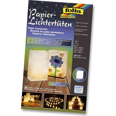 FOLIA LOT DE 5 LANTERNES BLANC 19 X 11,5 X 7 CM 11900 (1/3)