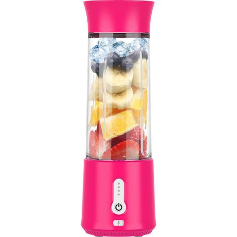 Blender portable, presse-agrumes électrique USB rose et rouge (1/5)
