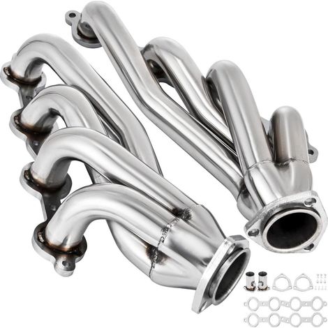 Collecteur d'échappement Inox pour LS Swap S10 V8 4,8-6,2L Camion SUV Kit avec Joints (1/5)