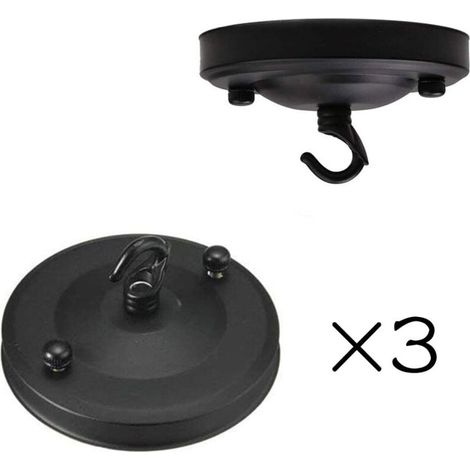 Trywise 3 pièces sont des crochets de plafond de lustre vintage, un support de plaque de crochet de rosace de plafond en fer forgé vintage, un lustre de toit, une ventouse, un châssis, des accessoire (1/4)