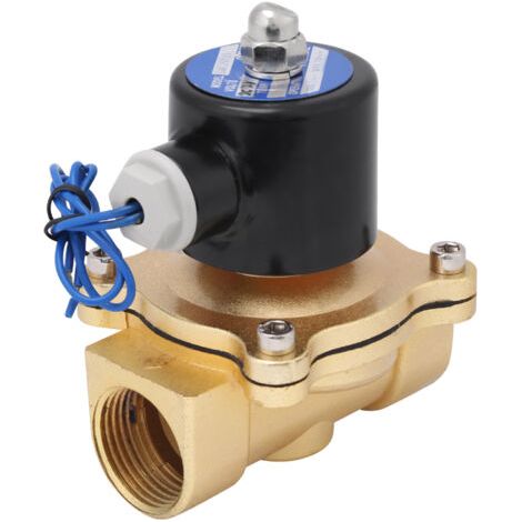 Électrovanne électromagnétique DC12V R1 DN25 normalement fermée en alliage de zinc pour eau, air et huile