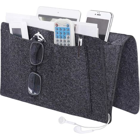 Sac de rangement en feutre pour table de chevet, poche de lit (1/5)
