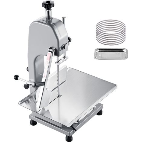 Mophorn Troncatrice a Nastro Elettrica per Carne e Ossa Congelata 1500 W, Taglierina per Uso Commerciale con Area di Lavoro 315 x 460 mm e Spessore Regolabile 0-110 mm, Fornita con 7 Lame di Ricambio (1/5)