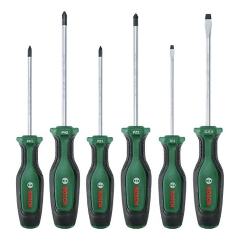 BOSCH 1600A02BX7 Juego mixto de destornilladores de 6 piezas (1/3)