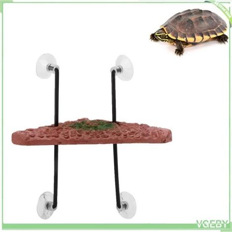 Plate-forme pour tortues - V GEBY - Quai Flottant - Moussant - 14x14x20 cm - Reptile (1/4)