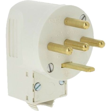 Legrand – Prise mâle 20A 400V 3P+N+T – Sortie latérale avec cône et serre-câble – Conforme norme NF C 61-315:2005