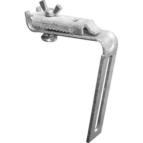 First Plast – Étrier galvanisé réglable pour gouttière – Fixation robuste en acier – Installation facile pour systèmes PVC – Résistant aux intempéries
