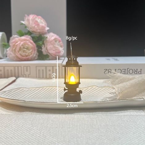 Lot de 10 lampes miniature électroniques à bougie lanterne LED en forme de poney lanterne portable vintage décorations lumineuses d ambiance de Noël couleur noire (1/5)