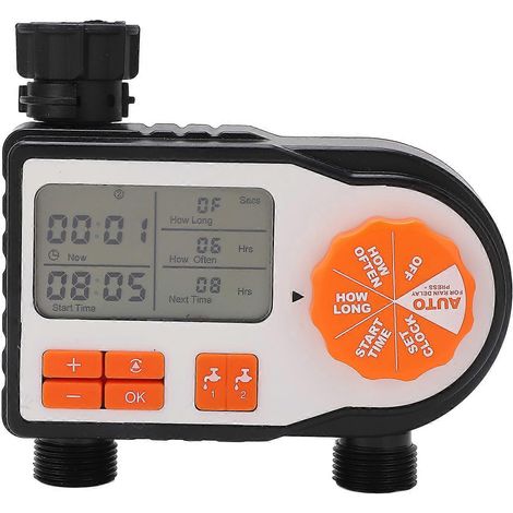 Elektronischer Bewässerungstimer mit LCD-Bildschirm, automatischer Bewässerungsregler mit Steuerung (1/5)