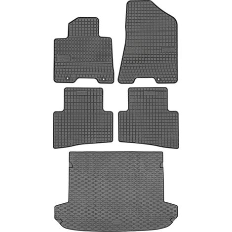 Ensemble de tapis de sol en caoutchouc pour Kia Sportage IV SUV (2015-2018) + tapis de coffre (1/5)