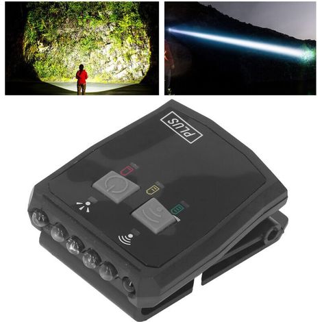 Lampe Frontale à Capteur de Mouvement 2 Modes de Faisceau Lumineux Lampe Frontale Rechargeable pour Course à Pied en Plein Air Camping Randonnée,