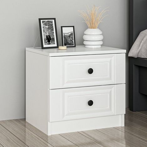 Nachttisch Bare White Melamin 50x47x40 cm
