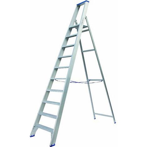 Profi Stehleiter 10 Stufen - Maximale Arbeitshöhe 4.50m - PT10