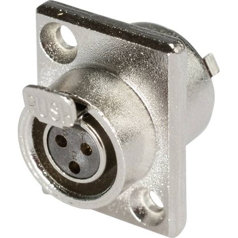 XLR embase femelle, verticale Hicon HI-XMEF3 Nombre de pôles: 3 argent 1 pc(s) D16196
