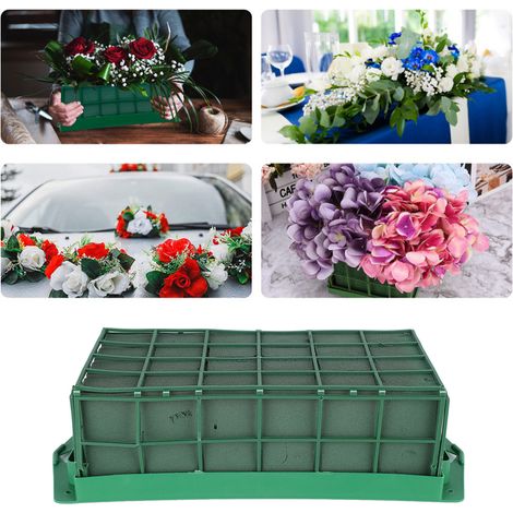 Support en mousse florale, panier à fleurs, présentoir à fleurs, mousse florale en maille plastique, décoration murale ou de table, mousse florale fraîche de forme irrégulière (1/5)