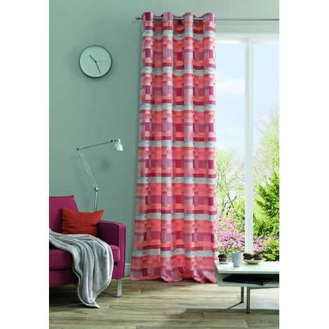Deko Trends Beluga 6237011 39 – Tenda, plastica, arancione/rosso, 245 x 146 x 0.1 cm