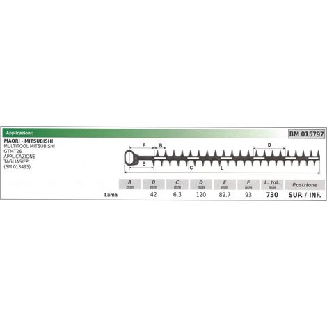 MAORI Ober- / Untermesser GTMT26 Heckenschere 015797