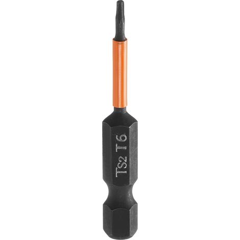Embout Tournevis Torx T6 Tige Hexagonale 1/4" Longueur 2" (50mm) (1/5)