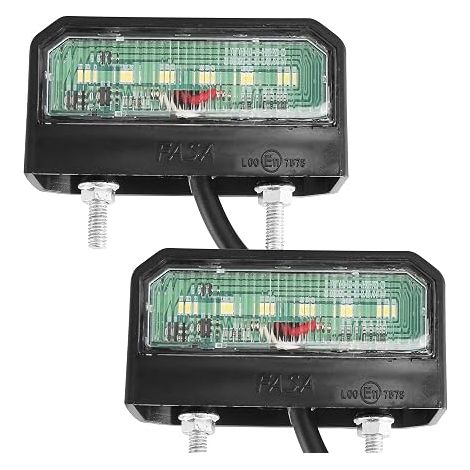 Éclairage Plaque Immatriculation LED Blanche Froide 12V 24V Feux Arrière de Plaque d’Immatriculation pour Remorque (1/5)