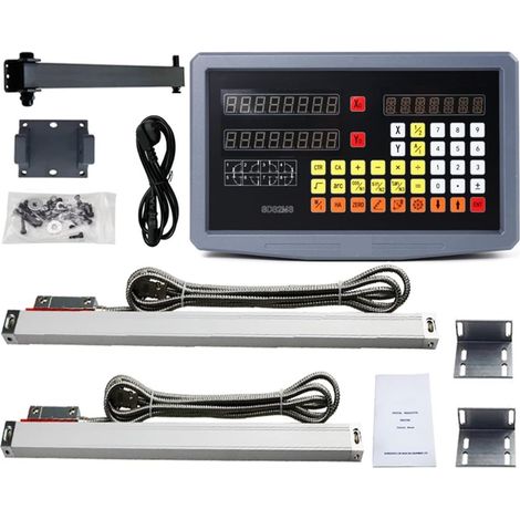 Échelle linéaire numérique VM600-2 lecture numérique Dro Set Kit d'échelles linéaires 5U lignes d'encodeur linéaire 50mm à 1000mm for les Machines de tour pour la machine de tour de fraisage de moulin (1/5)